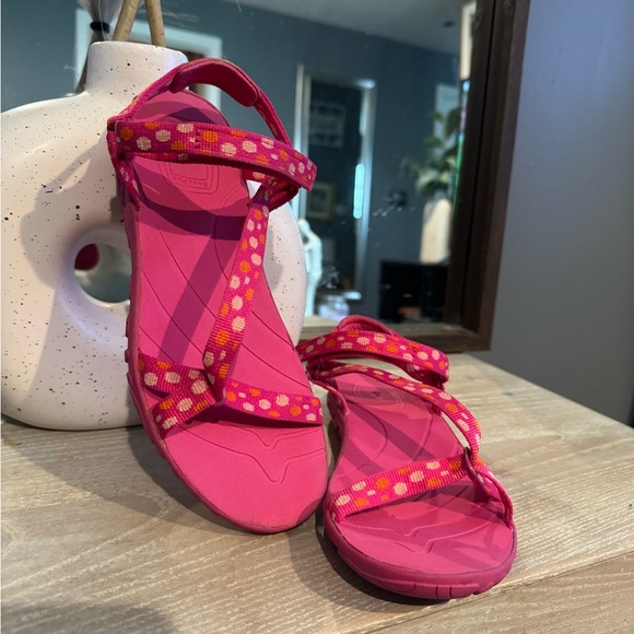 Teva Shoes - Teva Pink and Orange Sandals with Studded Straps